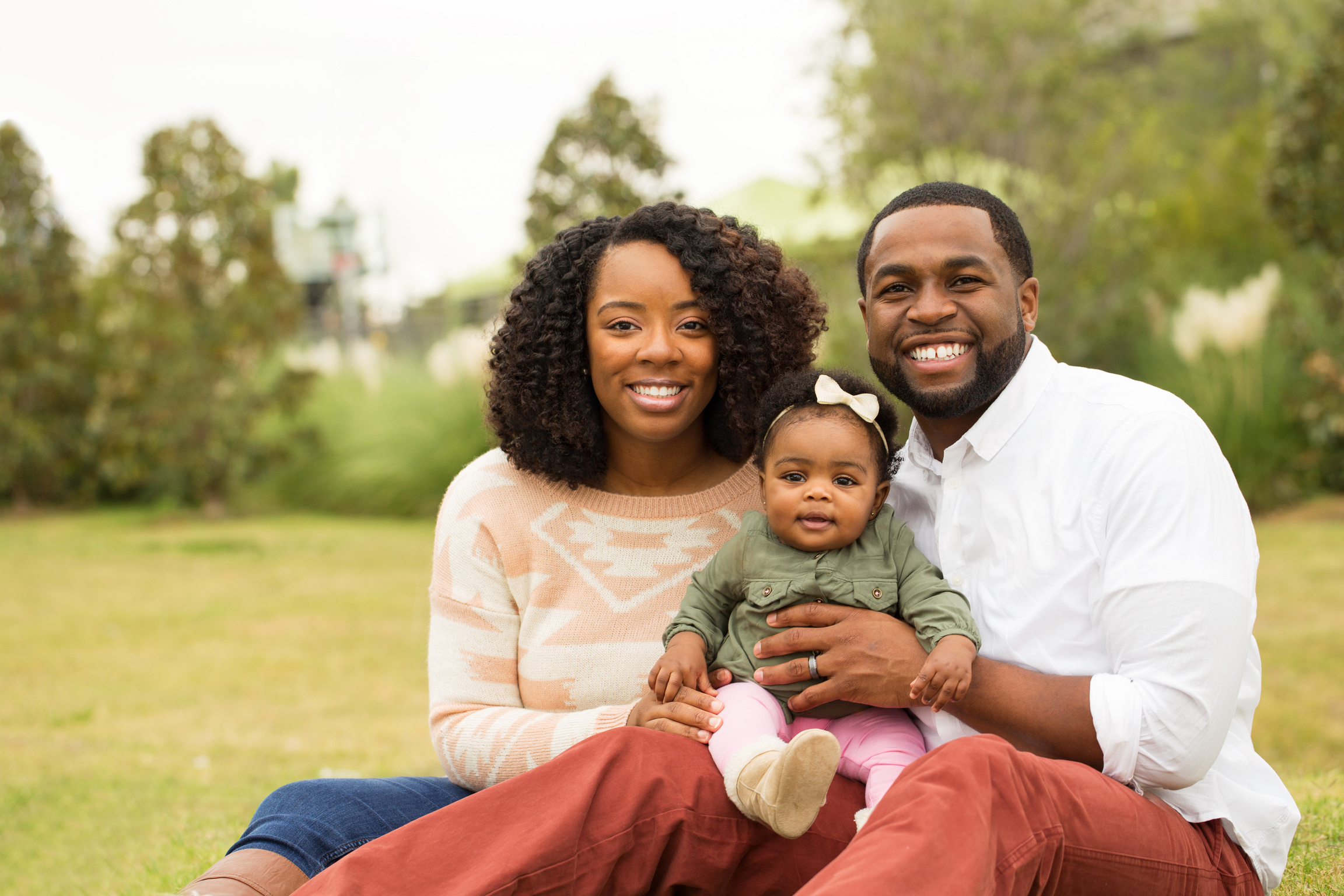 Happy African American Family